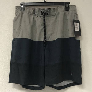 Spyder Gray and Black Swim Trunks